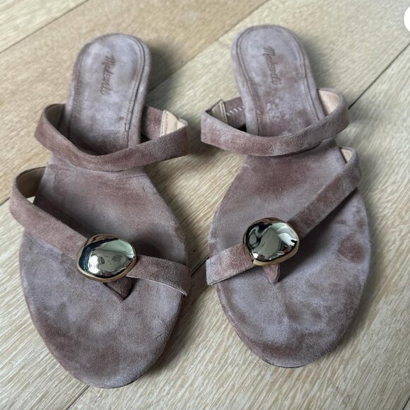 Madewell Women's The Mila Organic Hardware Thong Slide Sandals - Picture 3 of 5